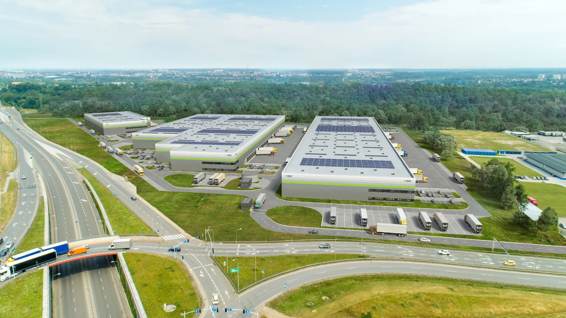 Projekt centrum dystrybucyjne, Gliwice MDC² Park Gliwice, wizualizacja 1